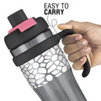 MILTON Champion 1250 2-in-1 Sip or Gulp Lid Tumbler 1.21L | Tritan Plastic Water Bottle with Handle | Leak-Proof, BPA-Free | Perfect for School, Gym, Office, Travel Bottle for Men and Women, Black
