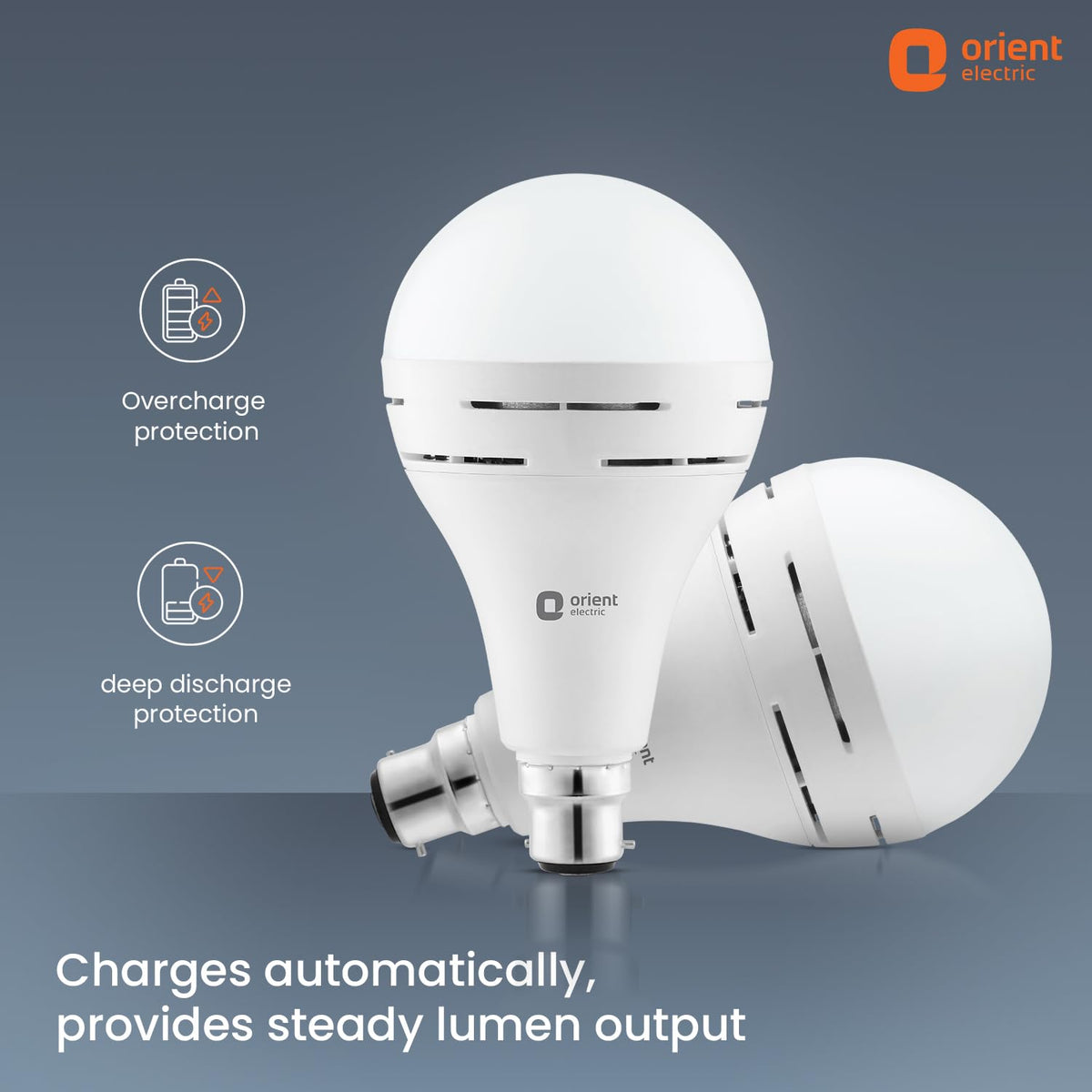 Orient Electric 25 W Emergency Inverter Rechargeable LED Bulb | Cool Day Light (6500K) | Energy Efficient | 4 Hour Battery Backup | Pack of 1