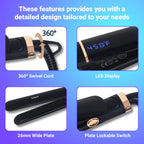 VGR V-515 Professional Hair Straightener with 7 Temperature settings & Uniform Heat Technology (Black)