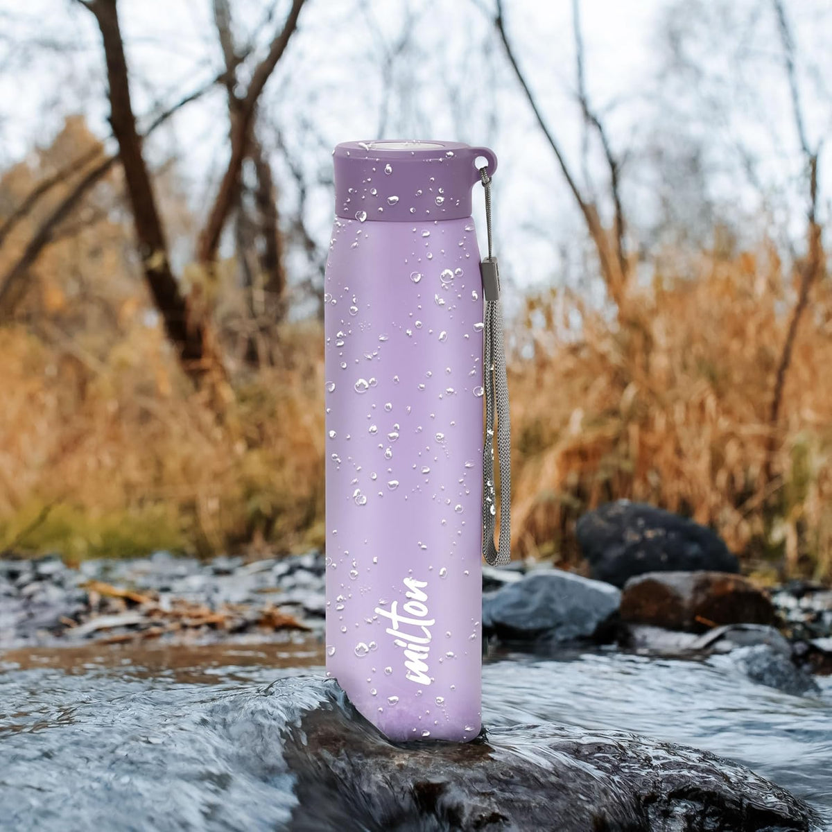 MILTON Handy 850 Stainless Steel Sipper Water Bottle 780 ml, Single Walled, ISI Certified I Leak Proof Lid, Rust Proof I For School, Office, Gym I Purple