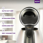 Milton Rapid Electric Kettle 1.8L | 1500 Watts | Stainless Steel Hot Water portable Electric Kettle for Home, Office | Auto Shut-Off with Wide Mouth | Cool-touch Handle and Single-Touch Lid Lock