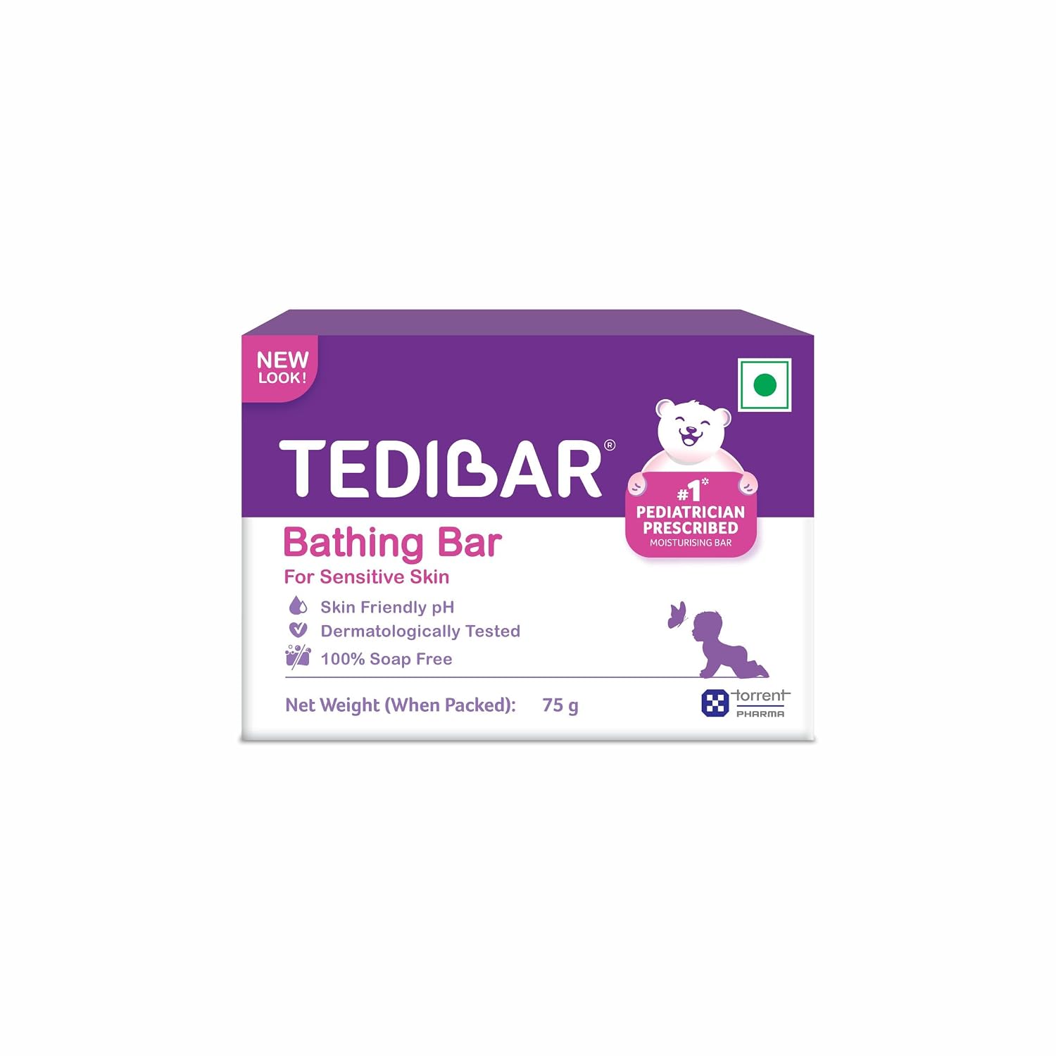 Spoo No-Tear Formula baby shampoo 125ml from Tedibar Family + Tedibar Moisturising Baby Bathing Bar 75g - By Torrent Pharma