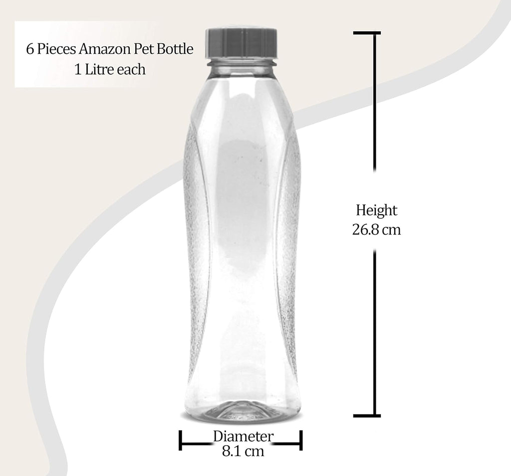 MILTON 1000 Pet Bottle (1 L, Purple) -Set of 6