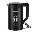 Borosil Cooltouch 1.5L 1350W Digital Electric Kettle | Temprature Display, Double Wall, Keep Warm Function with Wide Mouth | Can make Tea, Noodles, Soup, Boiled Eggs, Vegetable etc. | 2 years Warranty