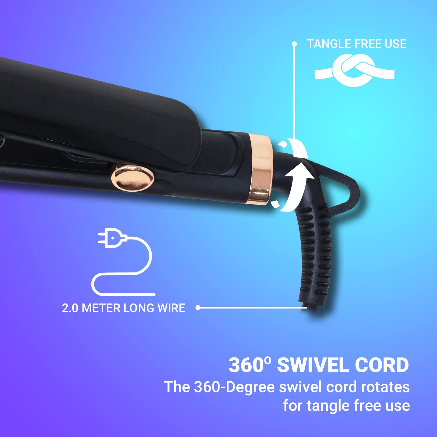 VGR V-515 Professional Hair Straightener with 7 Temperature settings & Uniform Heat Technology (Black)