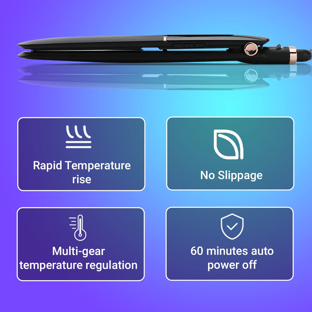 VGR V-515 Professional Hair Straightener with 7 Temperature settings & Uniform Heat Technology (Black)