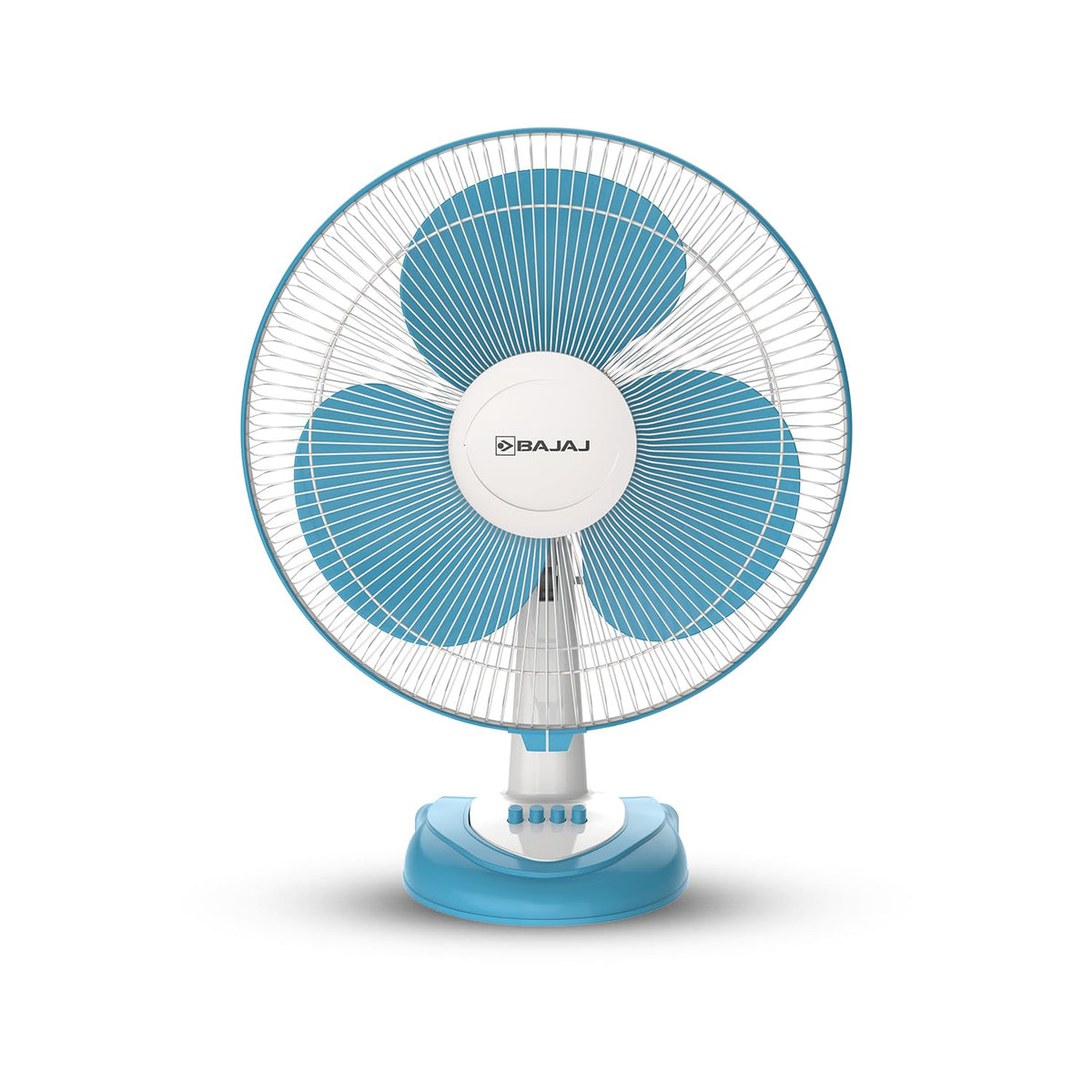 Bajaj Frore Neo Table Fan 400 MM | Table fans for Home & Office |Aerodynamically Balanced Blades| 100% CopperMotor| HighAir Delivery|3-Speed Control| 2-Yr Warranty 【Blue】