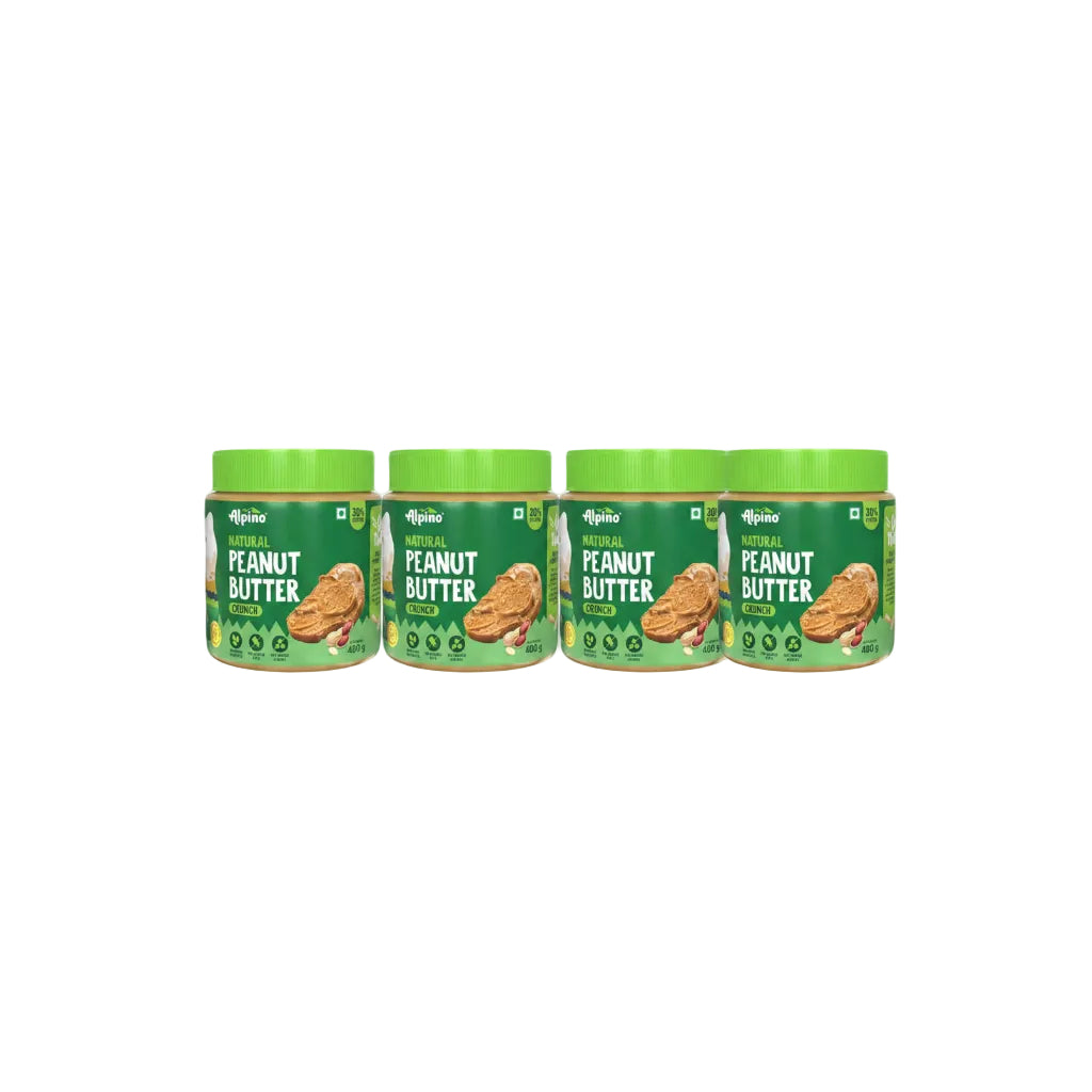 ALPINO Natural Peanut Butter Crunch Unsweetened 800g (Pack of 6)