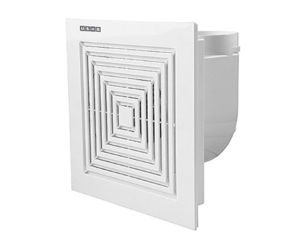 Usha Crisp Air Premia CV 260mm (10-Inch) Ceiling-Mounted Exhaust Fan for Kitchen/Bathroom | 100% Copper Motor | Rust-Proof Body & Blades | Low Noise | Easy to Install | 2-Year Warranty | White