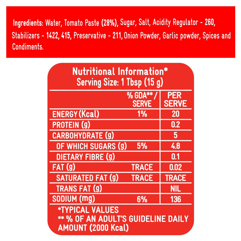 Kissan Fresh Tomato Ketchup, 950gram