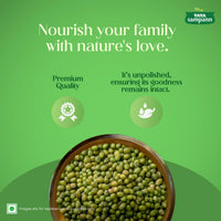 Tata Sampann Unpolished Green Moong Dal (Whole), 500gm