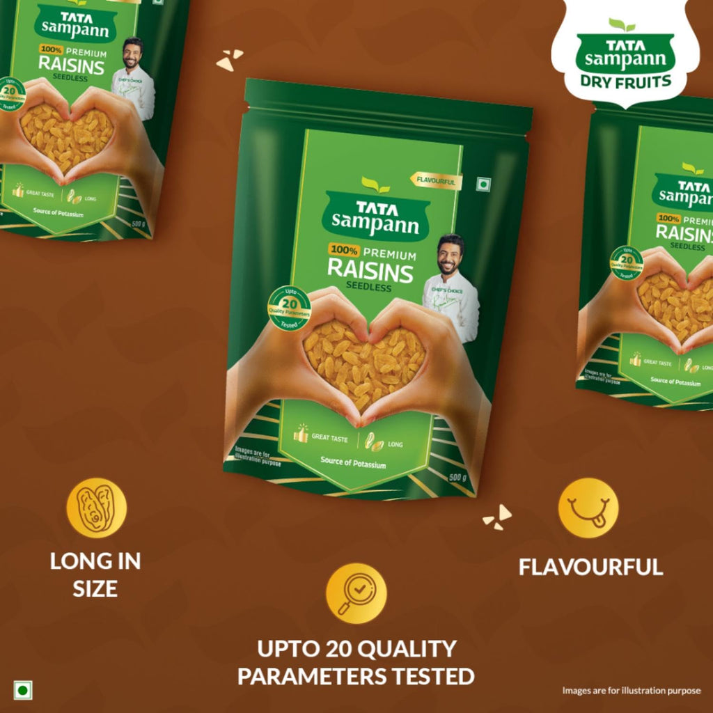 Tata Sampann Pure Raisins Seedless/Kishmish, 500g