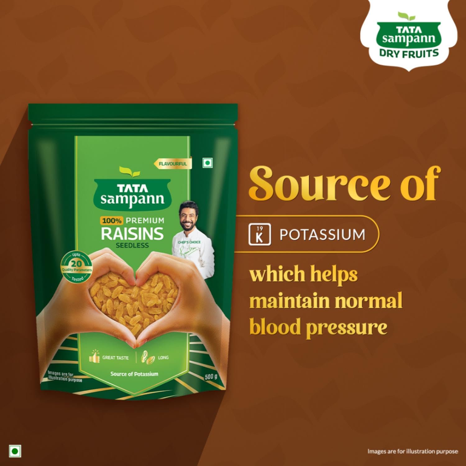 Tata Sampann Pure Raisins Seedless/Kishmish, 500g