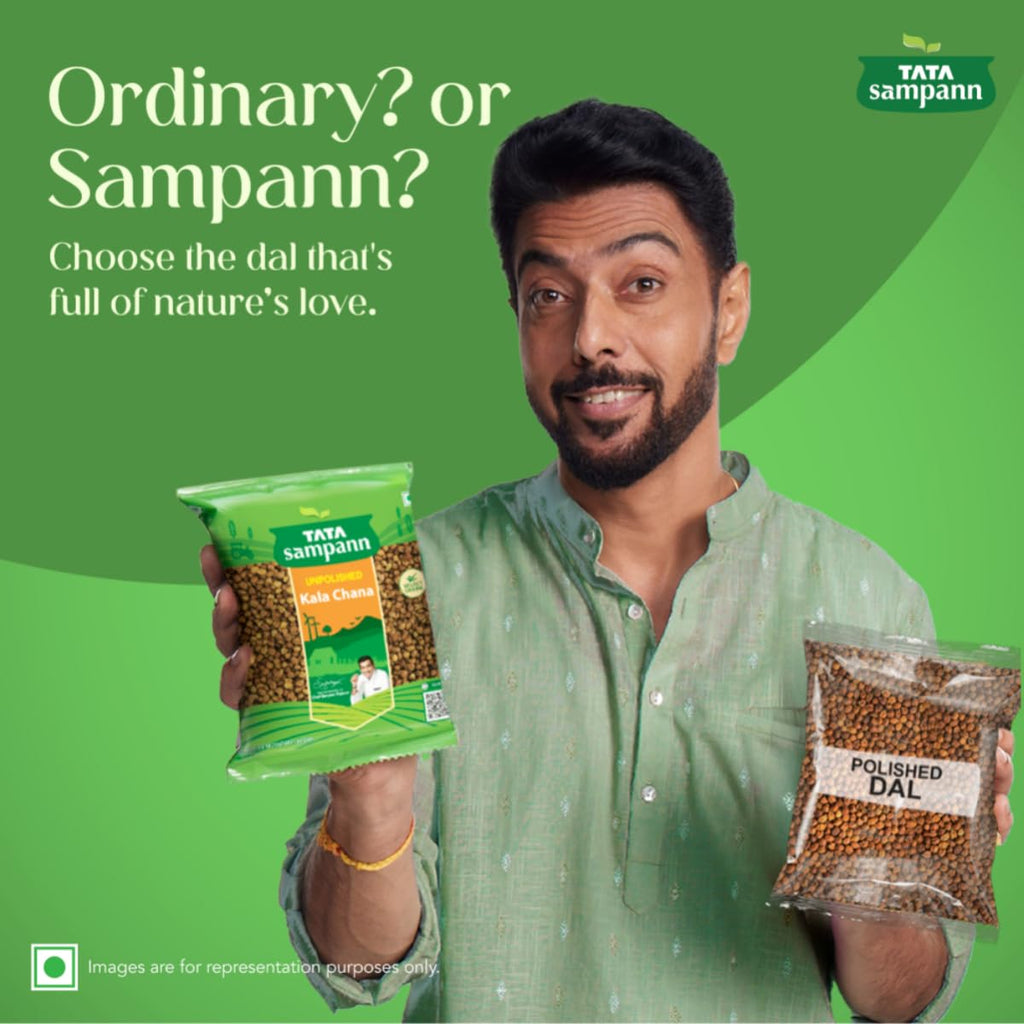 Tata Sampann Unpolished Kala (Black, Brown) Chana, 500g