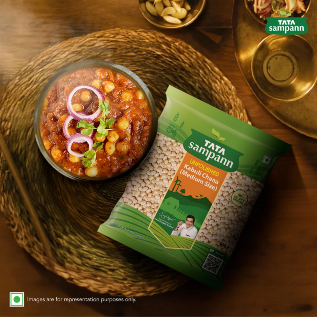 Tata Sampann Unpolished Kabuli Chana, 1 kg, (Medium Size)