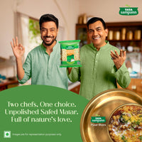 Tata Sampann Unpolished Safed Matar (White Peas), 500g, Select Grains, Dried Peas, White Ragda Chana, Vatana, Sukhe Matar, Chef Recommended