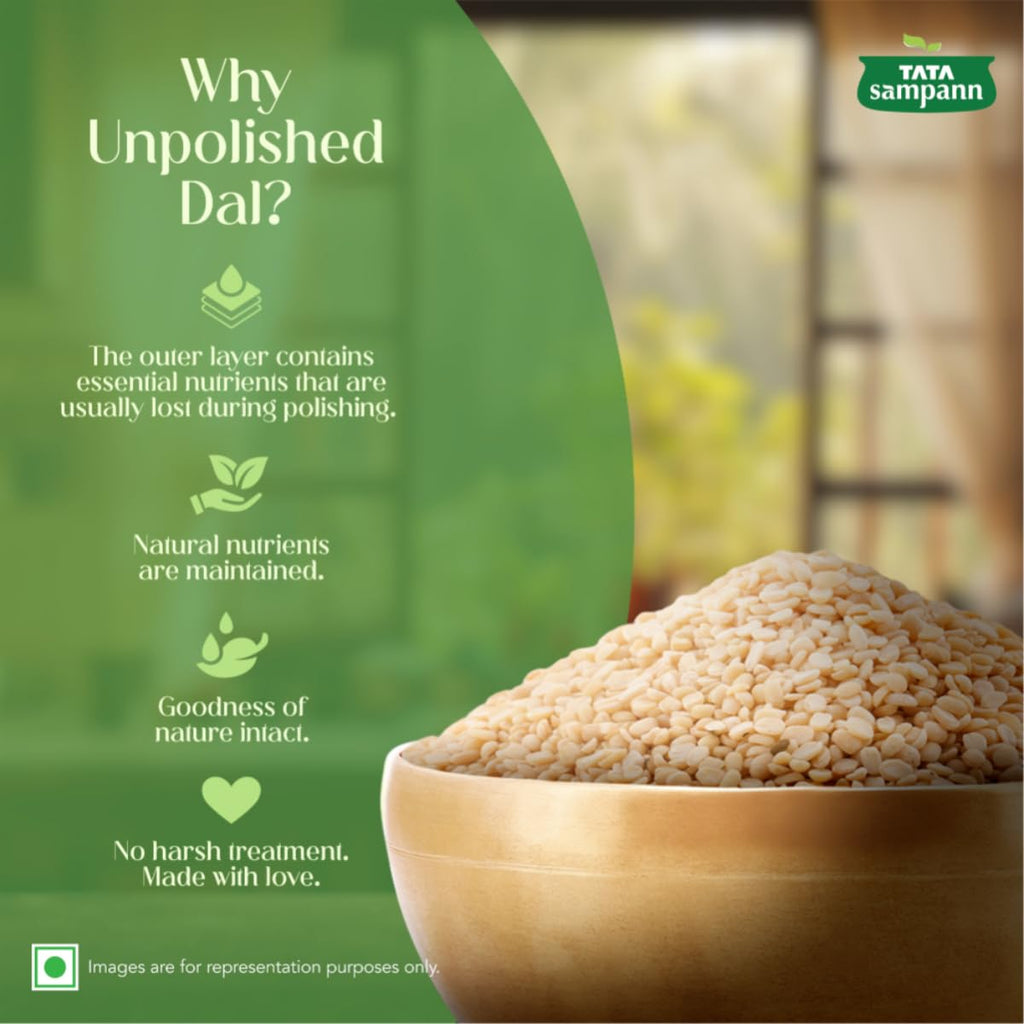 Tata Sampann Unpolished Urad Dal (Split), 1kg