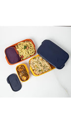 tupperware. Plastic My Lunch Liquid-Tight Lunch Box 590ml 2pc (Multicolour)