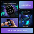 boAt Wave Sigma 3 w/Turn-by-Turn Navigation, 2.01" (5.1 cm) HD Display, Bluetooth Calling, Crest+ OS, QR Tray, Watch Face Studio, Coins, Emergency SOS Smart Watch for Men & Women(Active Black)