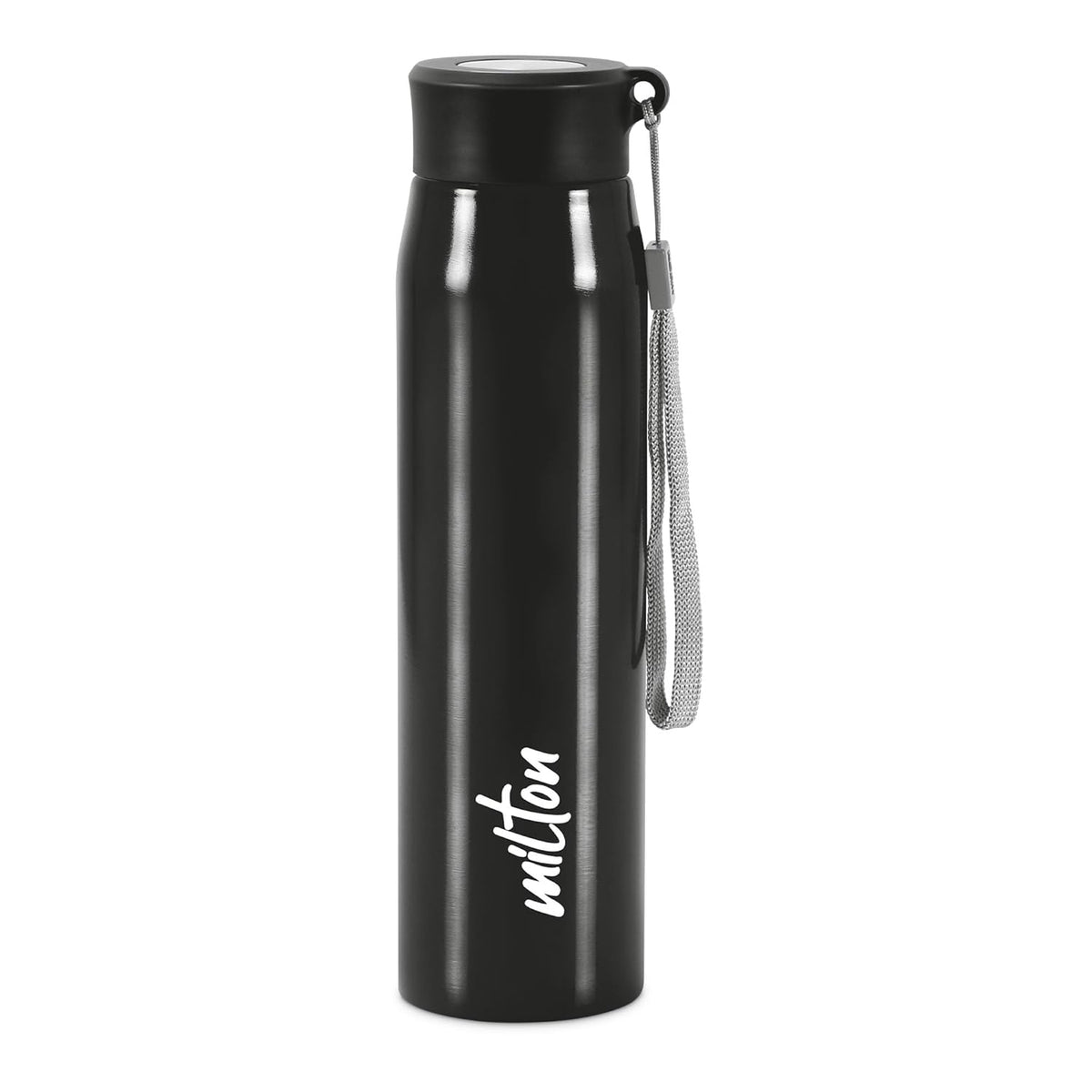 MILTON Handy 850 Stainless Steel Sipper Water Bottle 780 ml, Single Walled, ISI Certified I Leak Proof Lid, Rust Proof I For School, Office, Gym I Black