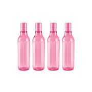 MILTON Prism 1000 Pet Water Bottle Set of 4, 1 Litre Each, Pink | BPA Free | 100% Leak Proof | Office | Gym | Home | Kitchen | Travel | Hiking | Treking