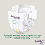 Bambo Nature Premium Baby Tape Diapers for Baby Large Size (7-14 Kgs), Super Absorbent, Breathable, Extra Soft, Dermatologically Tested, Hypoallergenic Toddler Nappies With Wetness Indicator, 24 Count