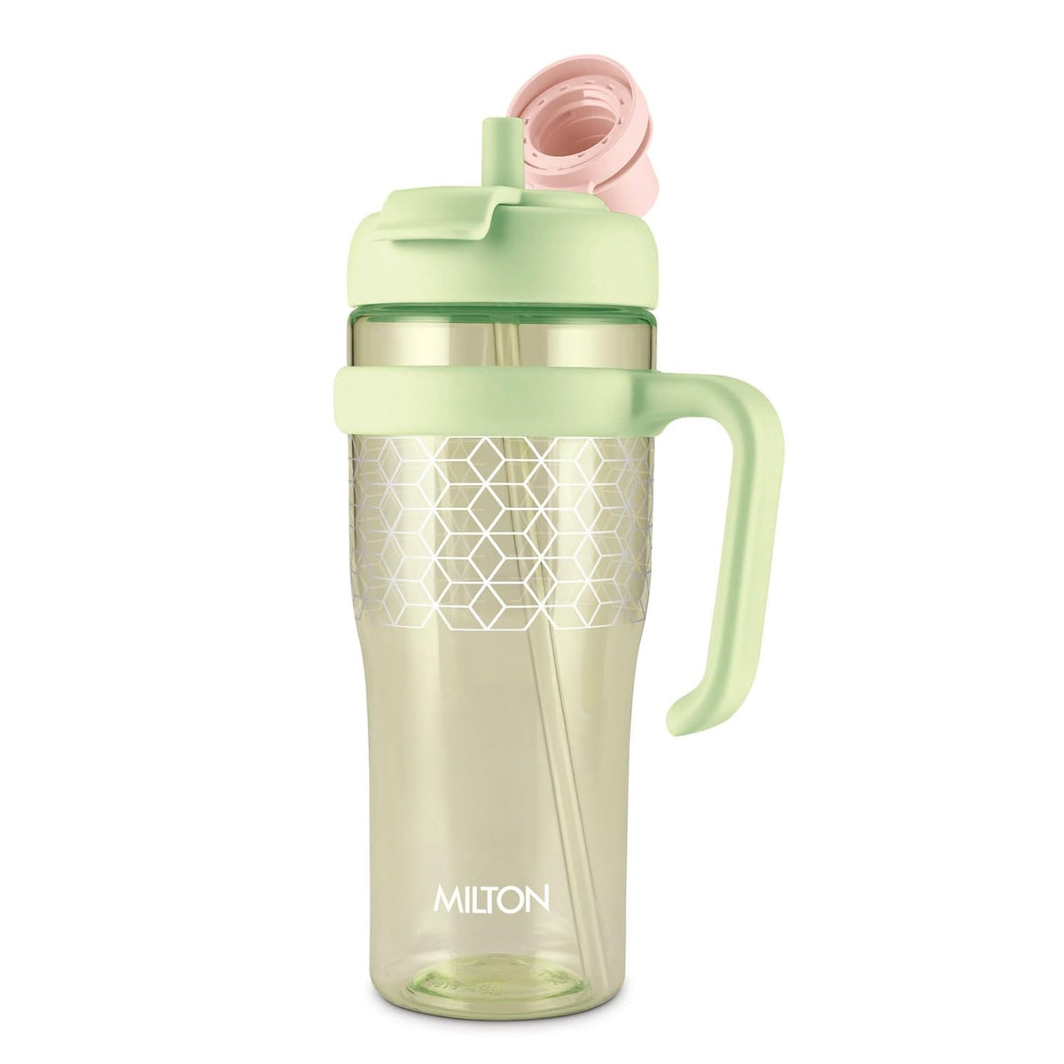 MILTON Champion 1250 2- in-1 Sip or Gulp Lid Tumbler 1.21L | Tritan Plastic Water Bottle with Handle | Leak-Proof, BPA-Free | Perfect for School, Gym, Office, Travel Bottle for Men and Women, Green