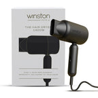 WINSTON Ionic Foldable Hair Dryer - 1400W | Compact, Foldable, and Damage-Free Drying Blow Dryer with Low Noise & Overheat Protection - 1 Year Warranty (Grey)