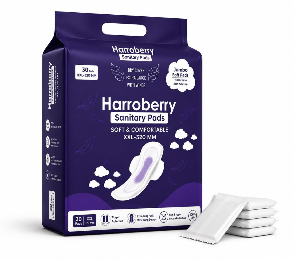 XXL Sanitary Pads for Women (40 Pads) | Secure Nights Protection | Cottony Soft | Leak Lock Technology | Odour Control | Up to 12 Hours Protection | With Wings