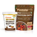 Pintola Fitness Combo: High Protein Oats 1kg, Dark Chocolate, 25g Protein & High Protein Peanut Butter Chocolate Flavour Crunchy 1kg, 30g Protein