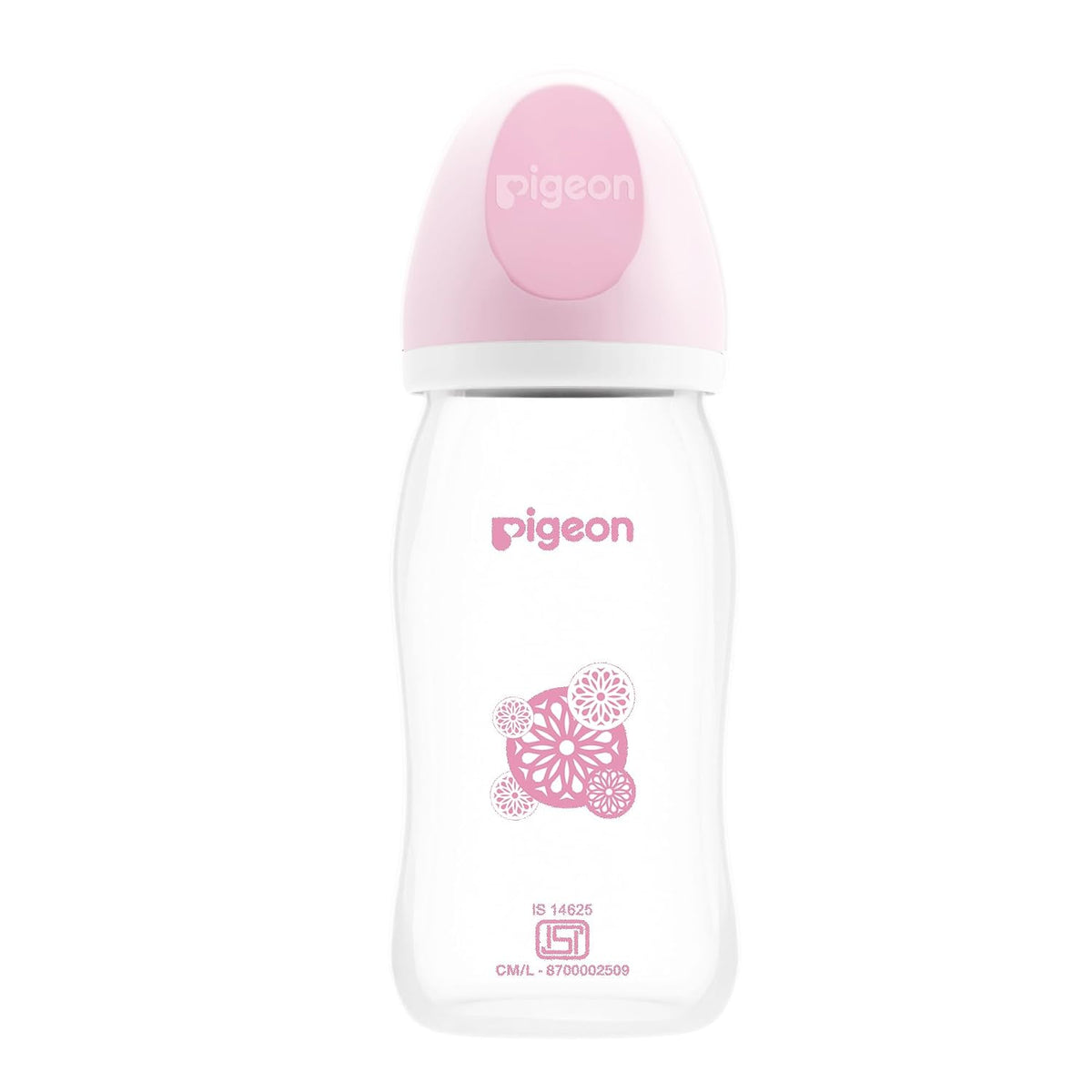 Pigeon Softlatch 2.0 Wide Neck Feeding Bottle 240ML | Baby Milk Bottle for 6 Months to 3 Years | BPA-Free, Anti-Colic, Nipple Collapse-Resistant | Feeding Bottle for Kids & Toddlers (Pink Hood)