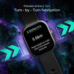 boAt Wave Sigma 3 w/Turn-by-Turn Navigation, 2.01" (5.1 cm) HD Display, Bluetooth Calling, Crest+ OS, QR Tray, Watch Face Studio, Coins, Emergency SOS Smart Watch for Men & Women(Active Black)