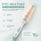 VGR V-596 Professional Curling Wand with 25MM Pearl Barrel, Fast PTC Heating, Dual Temperature Control Up To 200°C, Cool Touch Tip, Hair Curler Iron For Women, Salon Styling, Long Lasting Curls, White