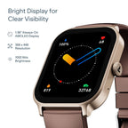 boAt Ultima Ember 2 Smartwatch, 1.96” AMOLED Display, Ultra Bright 1000 nits Brightness, AOD, Personalized Fitness Nudges, Functional Crown, 100+ Sports Mode smartwatch for Men & Women (Coffee Brown)