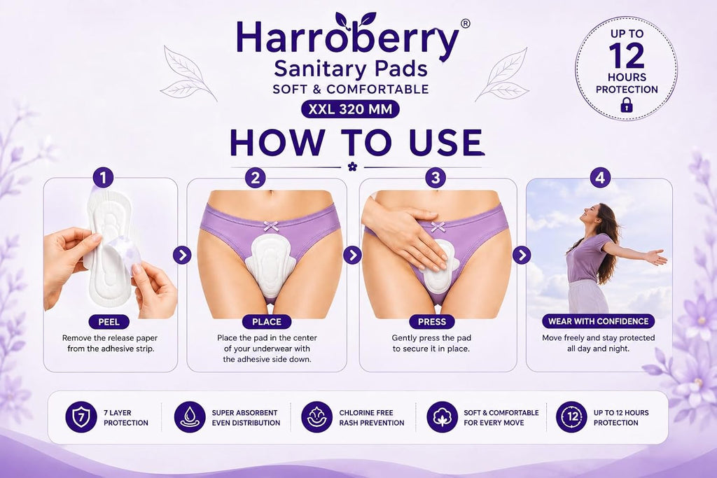 XXL Sanitary Pads for Women (40 Pads) | Secure Nights Protection | Cottony Soft | Leak Lock Technology | Odour Control | Up to 12 Hours Protection | With Wings