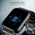 boAt Wave Call 3 Smartwatch 1.83” HD Display with Animated Watch Faces; BT Calling, Functional Crown, Multiple Sports Modes, IP68, HR, SpO2 Monitor, Smart Watches for Men & Women (Metallic Black)