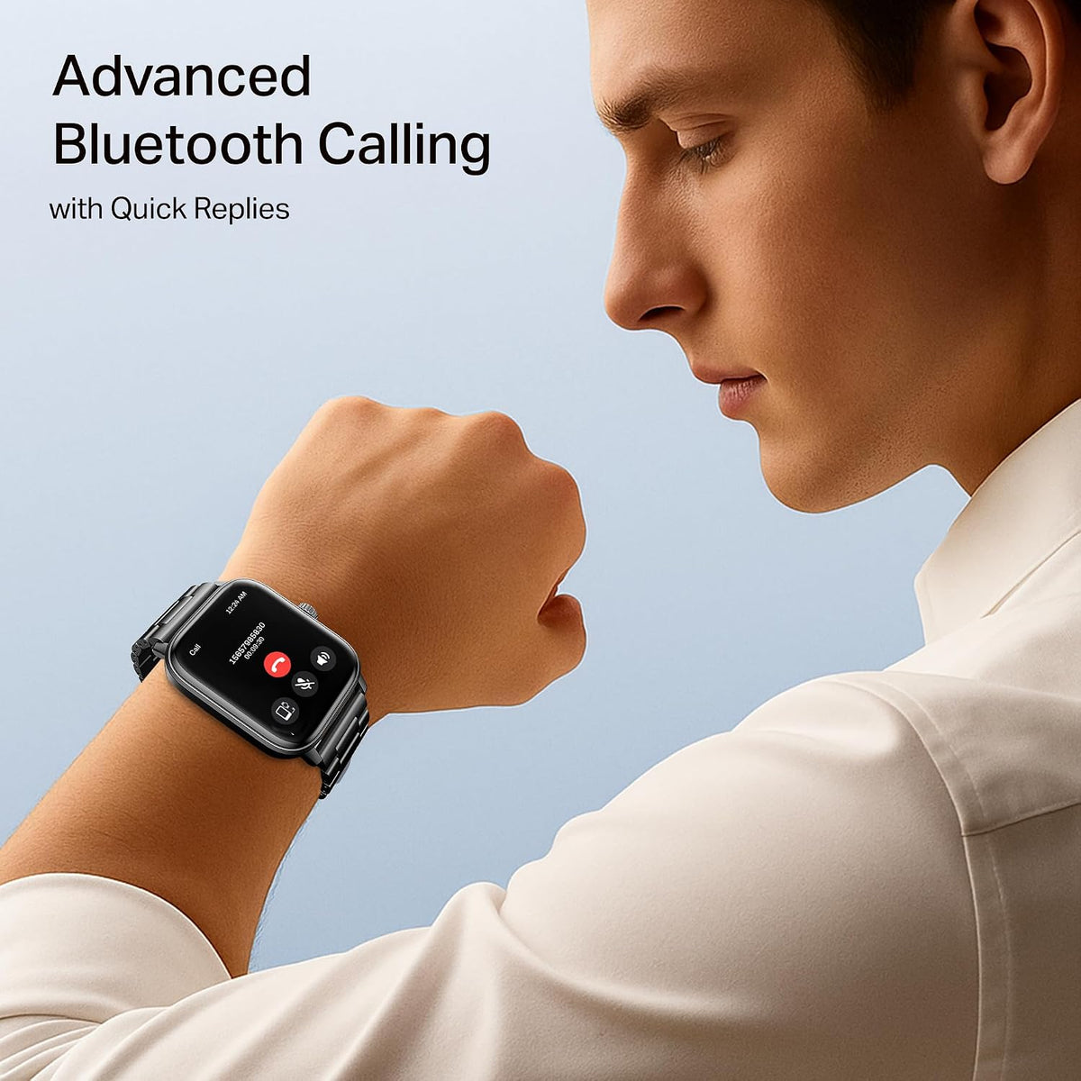 boAt Wave Call 3 Smartwatch 1.83” HD Display with Animated Watch Faces; BT Calling, Functional Crown, Multiple Sports Modes, IP68, HR, SpO2 Monitor, Smart Watches for Men & Women (Metallic Black)