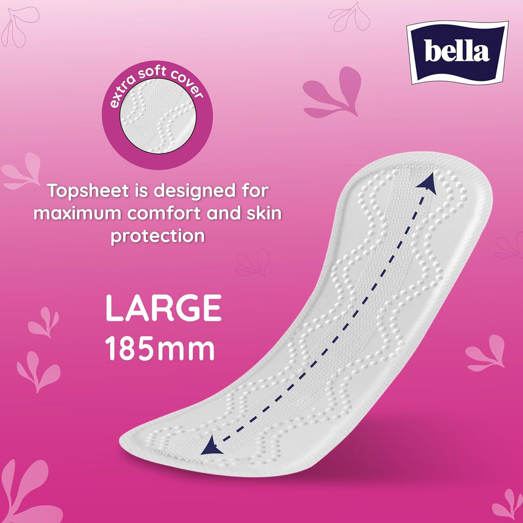 Bella Serenity Panty Liners for Women| Ultra-Thin | Leak-Proof Absorbent Core | Extra Soft Top sheet | No Perfume | 185 mm Large Size | Pack of 60