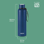 Milton Aura 1000 Thermosteel Water Bottle, 24 Hr Hot and Cold I Leak Proof Lid, ISI Certified I Vacuum Insulated I for Office, Gym, School I Dark Blue