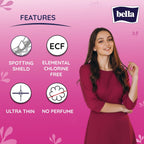 Bella Serenity Panty Liners for Women| Ultra-Thin | Leak-Proof Absorbent Core | Extra Soft Top sheet | No Perfume | 185 mm Large Size | Pack of 60