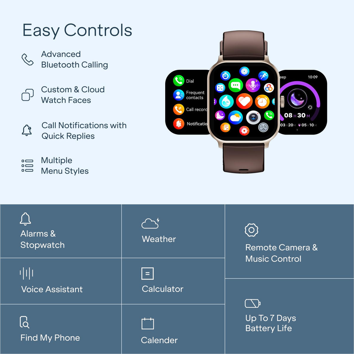 boAt Ultima Ember 2 Smartwatch, 1.96” AMOLED Display, Ultra Bright 1000 nits Brightness, AOD, Personalized Fitness Nudges, Functional Crown, 100+ Sports Mode smartwatch for Men & Women (Coffee Brown)