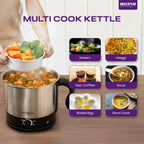 Milton Champ 1.5L 600W Electric Multi Cook Kettle with Steamer | Multipurpose Electric Kettle for Boiling Eggs, Water, Milk, Tea, Noodles & Soup | Stainless Steel Body | 3 Modes | 1 Year Warranty