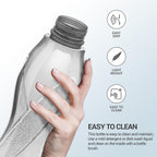 MILTON Oscar, Pack of 6 Water Bottles, 1 Litre each, Reusable Plastic Fridge Bottle Set, BPA Free and Leak Proof Bottles for Travel, Work, Grey