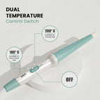 VGR V-596 Professional Curling Wand with 25MM Pearl Barrel, Fast PTC Heating, Dual Temperature Control Up To 200°C, Cool Touch Tip, Hair Curler Iron For Women, Salon Styling, Long Lasting Curls, White