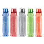 MILTON Prime Pack of 5 Water Bottles, 1 Litre Each I BPA Free I Food Grade Fridge Bottle Set I Leak Proof Bottles for Travel, Work, Assorted