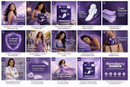 XXL Sanitary Pads for Women (40 Pads) | Secure Nights Protection | Cottony Soft | Leak Lock Technology | Odour Control | Up to 12 Hours Protection | With Wings