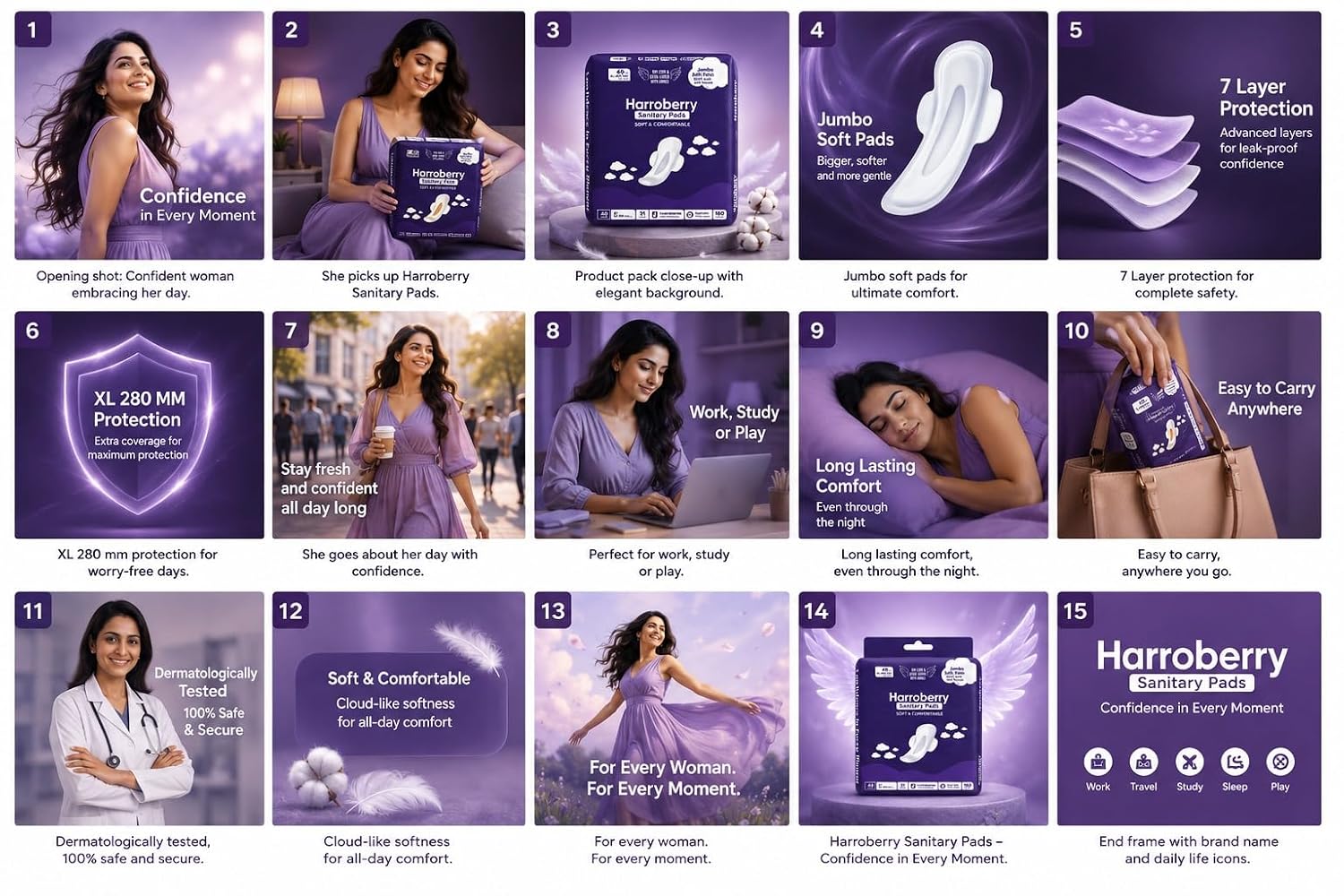 XXL Sanitary Pads for Women (40 Pads) | Secure Nights Protection | Cottony Soft | Leak Lock Technology | Odour Control | Up to 12 Hours Protection | With Wings