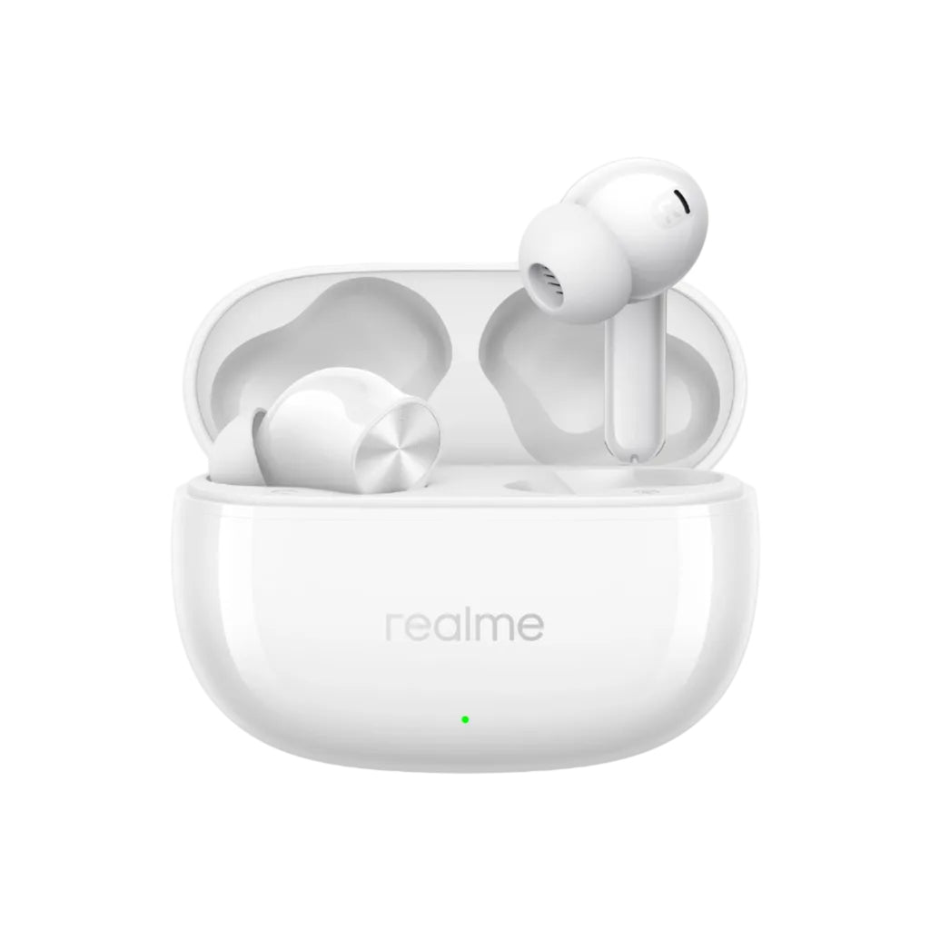 realme Buds T200x True Wireless Earbuds with 12.4mm Dynamic Bass Drivers, 25 dB ANC, Quad Mic, 45ms Latency, Upto 48 Hrs Playback, Fast Charge, IP55 Rated, BT 5.4 (Moonlight White)