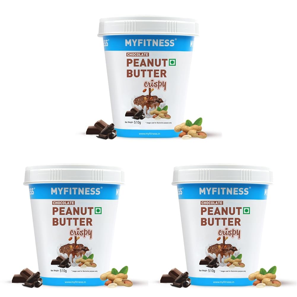 MYFITNESS Peanut Butter Chocolate Spread Crispy 510g (pack of 3)