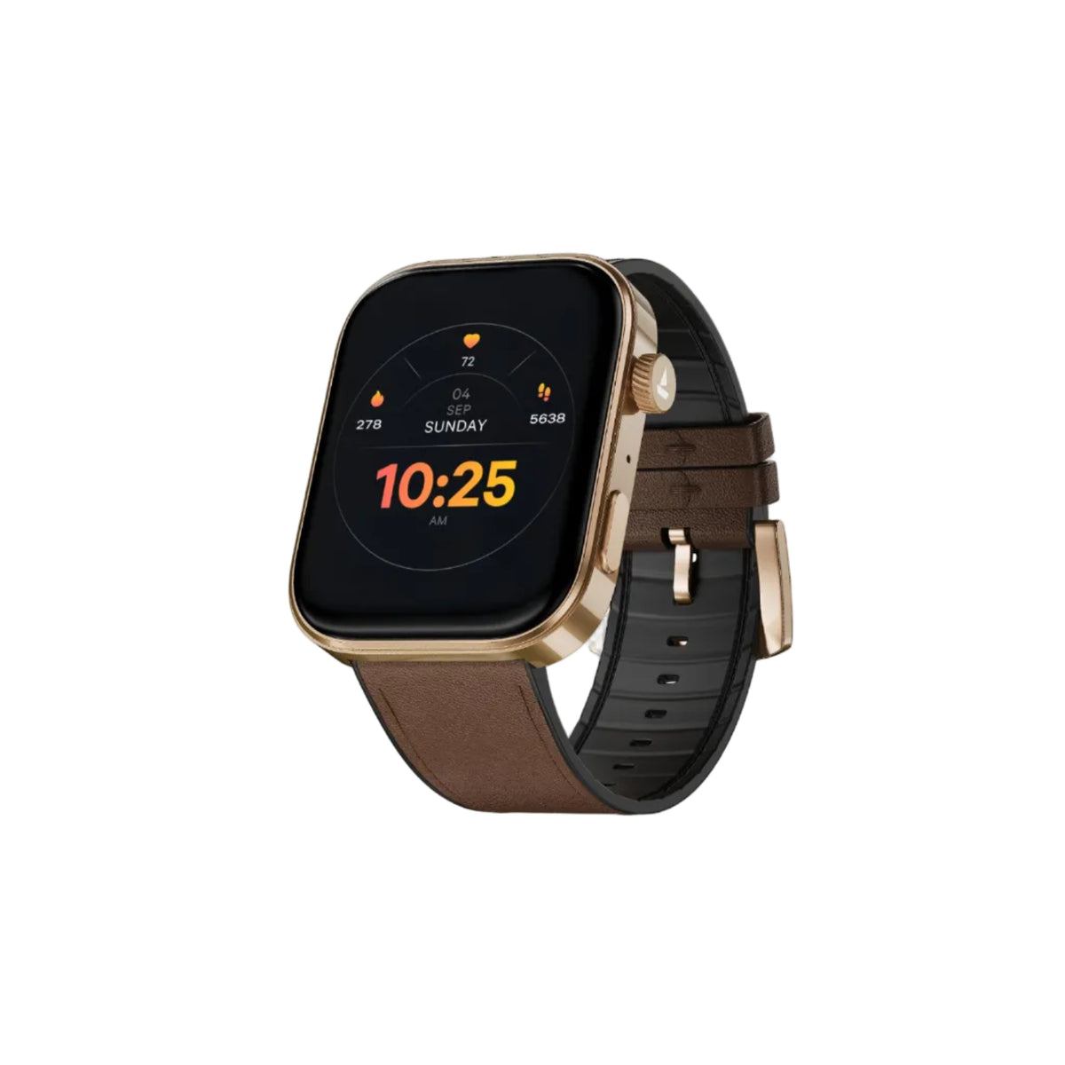 boAt Chrome Endeavour, Premium Metal Body, 1.96”(4.97cm) AMOLED Display,AI Coach Health Insights,Advanced S1 Processor,HRV,VO2 Max,Auto Watchface Refresh, Smart Watch for Men & Women (Cocoa Brown)